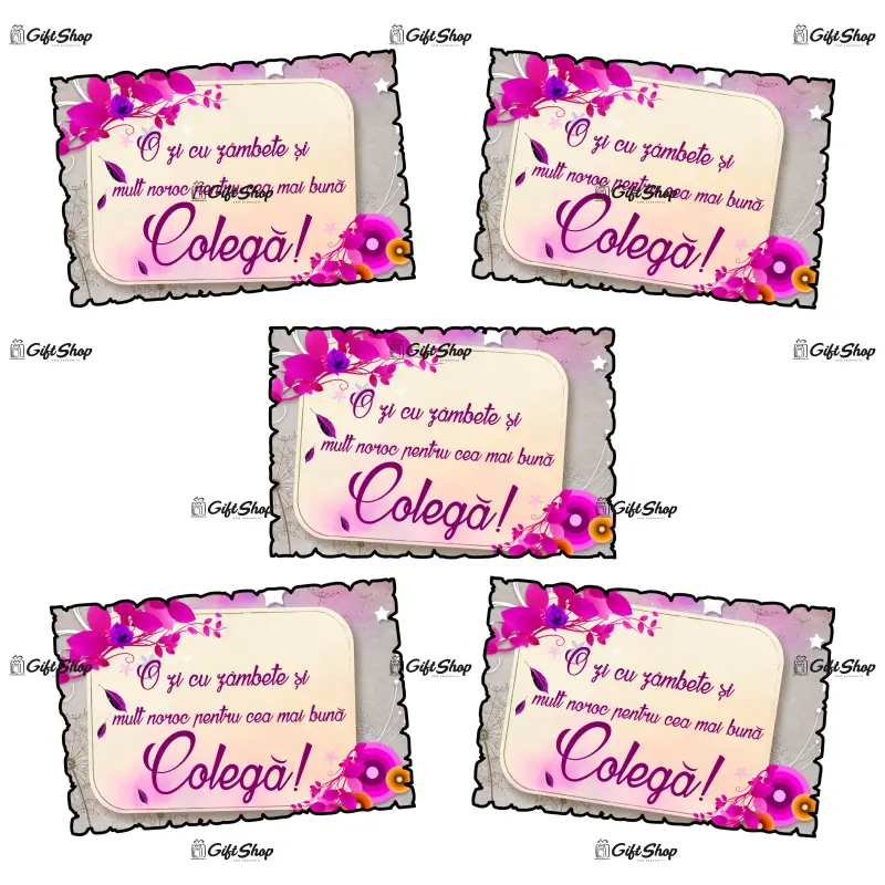 O zi cu zambete pentru cea mai buna colega, magnet frigider mgs113